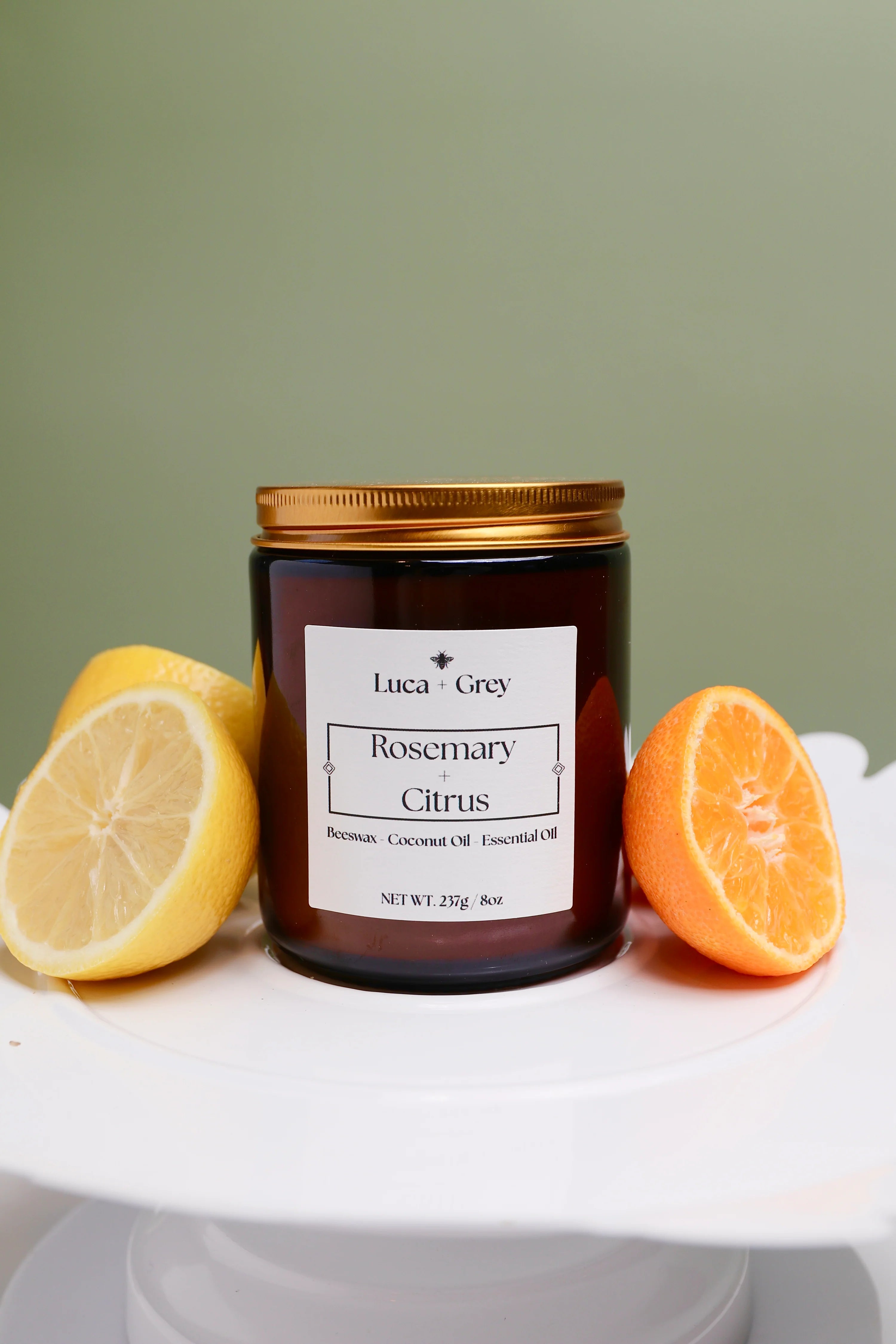 Luca+Grey – Rosemary & Citrus Beeswax Candle